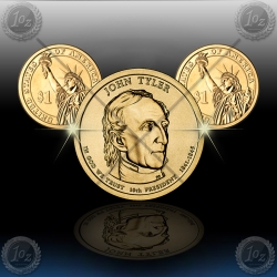 ZDA $1 (President) 2009 P+D "John Tyler"